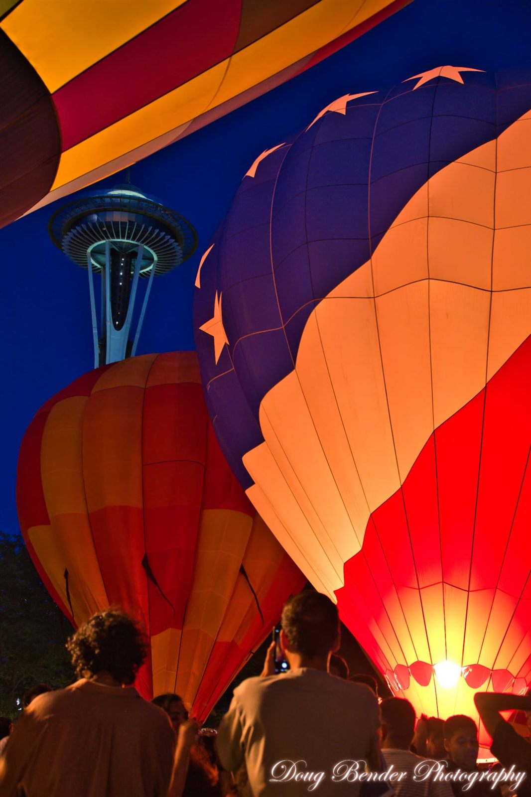 Balloon glowing at night